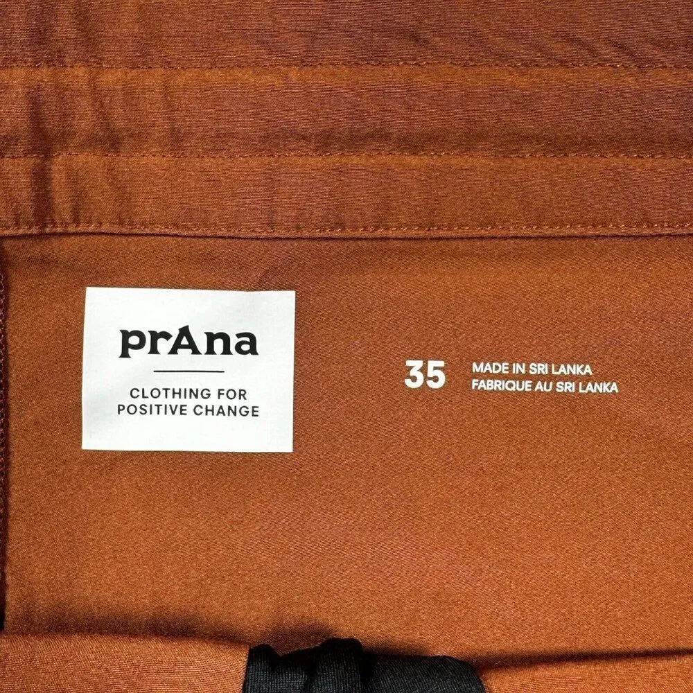 prAna Riveter Men's Swim Trunks Board Shorts‎ Orange Size 35 9